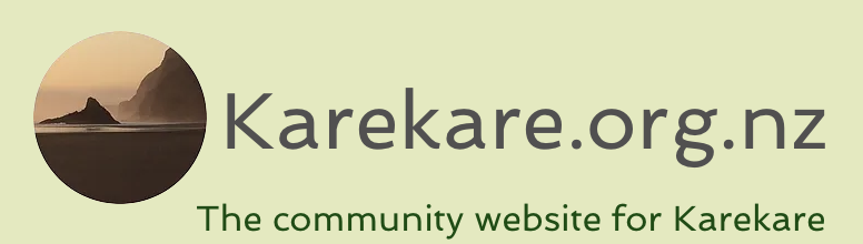 Karekare community page in Auckland